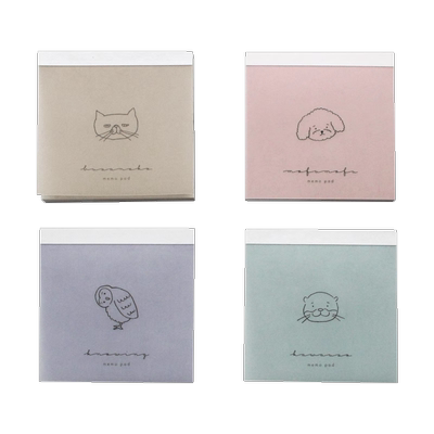 日本MATOKA×MARK'S精选插画主题印花彩色内页方型便签本备忘清单待办事项速记便携可撕花卉萌宠主题100页女