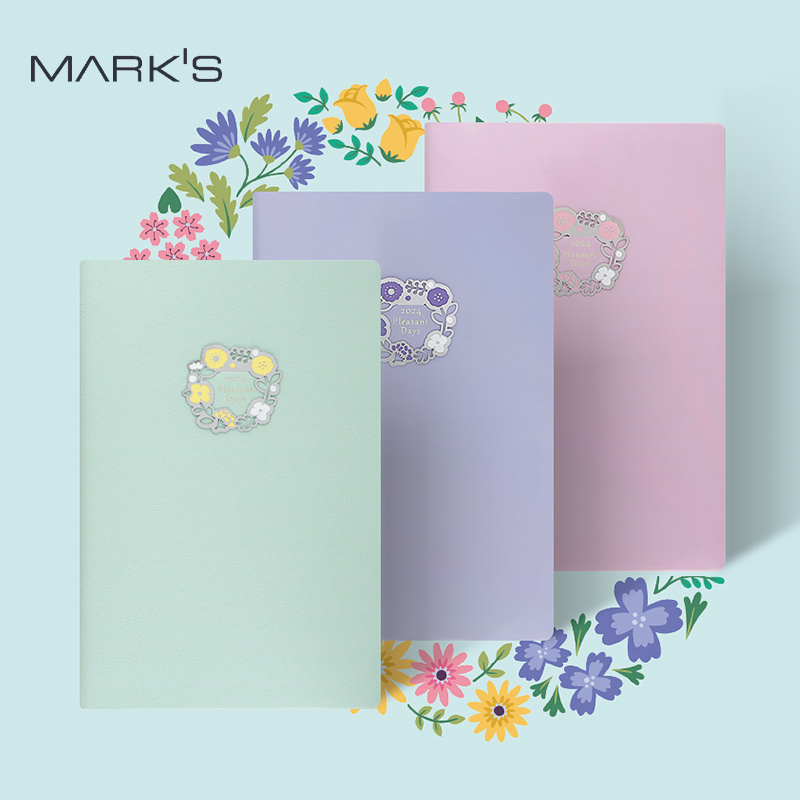 marks金属花环书签横式周记手帐