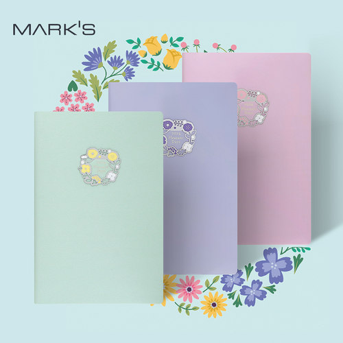 marks金属花环书签横式周记手帐