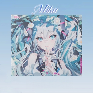 WALLHACK沃哈克初音未来二次元 钢化玻璃鼠标垫女生桌垫办公用大号