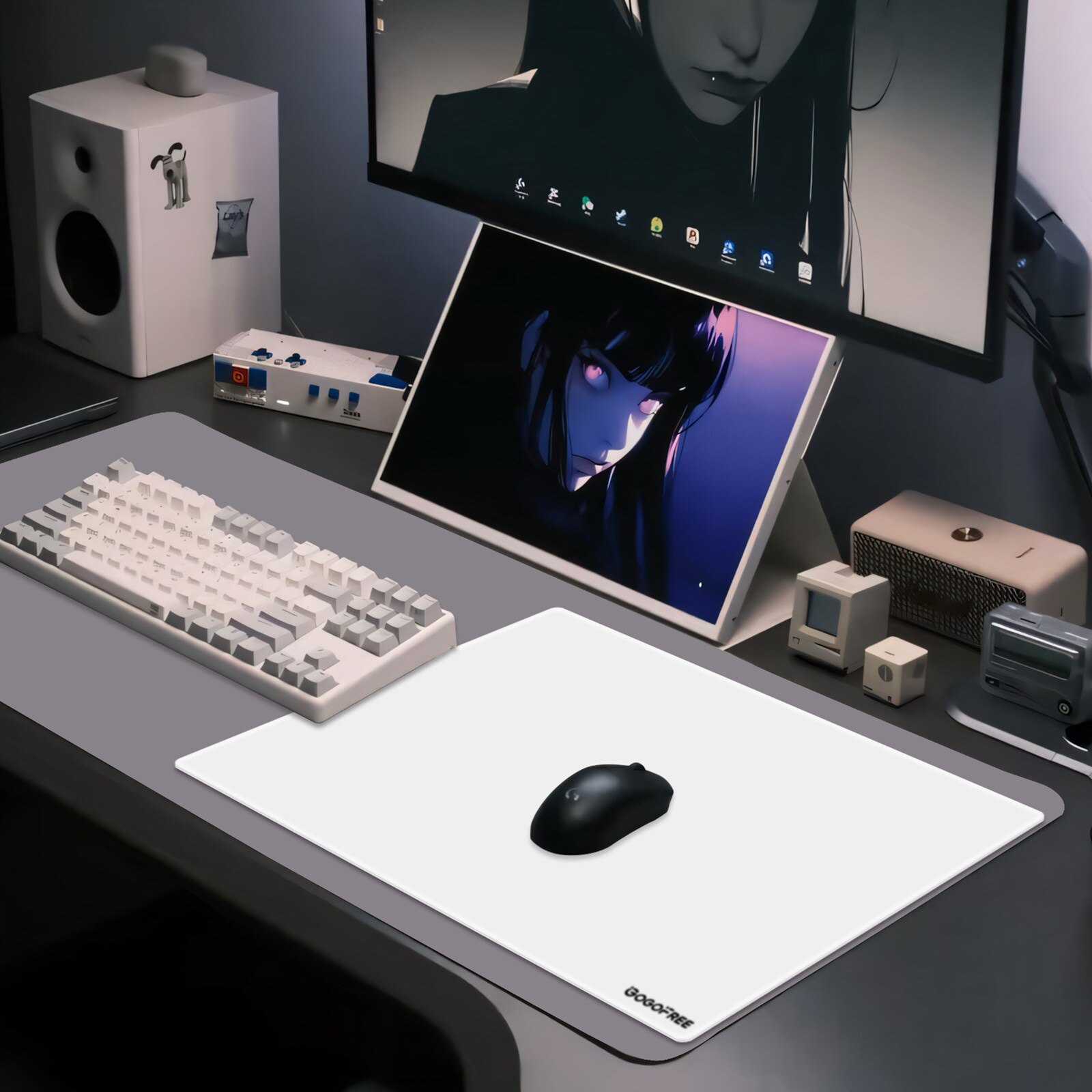 GOGOFREE钢化玻璃鼠标垫桌垫办公