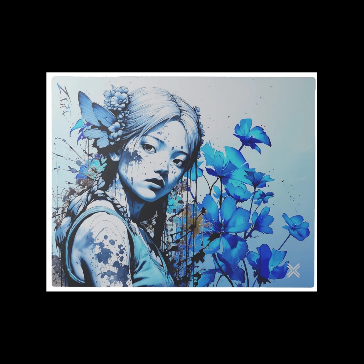 TJ Exclusives Zara微蚀刻钢化玻璃鼠标垫电竞游戏