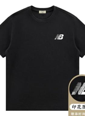正品BNB百伦纯棉短袖t恤男2025新款重磅黑色薄款休闲宽松T体恤衫
