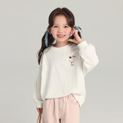 女童长袖T恤春秋款2025新款韩版