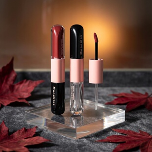 Mooekiss木柯诗双头唇釉镜面口红不易沾杯保湿滋润雾面唇霜易上色