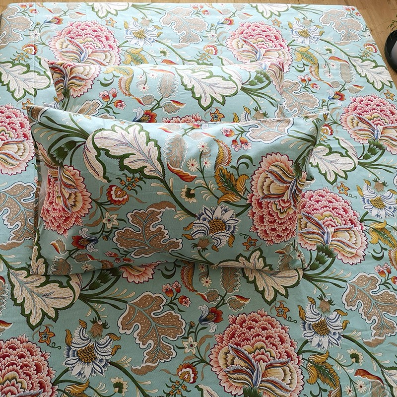 知巢纯棉加厚老粗布床单不起球