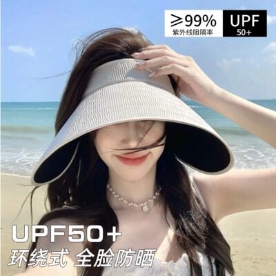 自由的小鸟黑胶大帽檐防晒帽遮阳