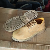 外贸款 靴实心厚底耐磨防滑 低帮系带透气黄牛皮工装 瑕疵特价 男士