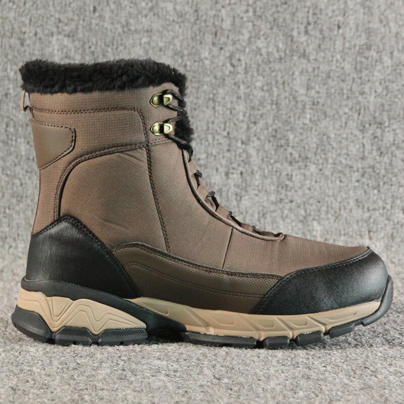 LIGHTWEIGHT BREATHABLE WATERPROOF AND WARM SNOW BOOTS MENS HIGH-TOP COTTON BOOTS SOFT SOLES NON-SLIP WINTER OUTDOOR SPORTS SHOES