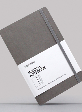 罗格夫 灰色A5软面笔记本横线页记事本高档商务本子办公定制LOGO