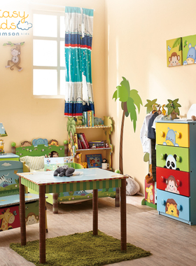 teamson纷朵奇儿童房主题家具彩绘木制书架绘本架玩具收纳整理柜