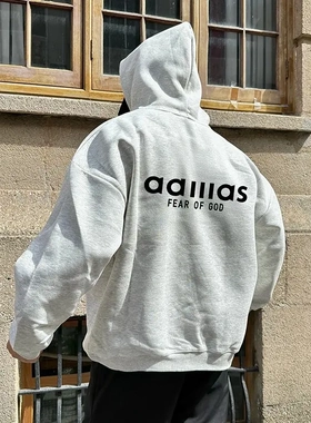 FOG复线ESSENTIALS HHH美式潮牌宽松休闲百搭三条杠加绒开衫卫衣