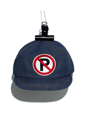 P字母高街GD权志龙同款帽子蓝色牛仔帽纯色PMO鸭舌帽