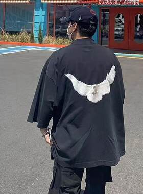 侃爷和平鸽联名短袖小领口