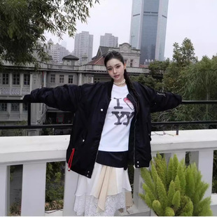 OPENYY宋智雅IU李知恩同款爱心字母印花短袖宽松潮流男女同款T恤