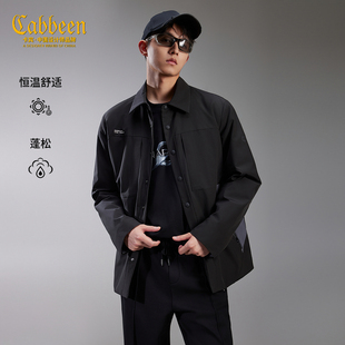 【户外三防】卡宾翻领轻薄羽绒服男2025冬季新款防寒短款夹克外套