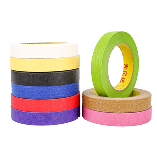 早教贴纸宝宝撕带娃神器手工贴彩色美纹纸胶带墙面无痕分色地标线彩虹胶带美缝纸喷漆遮蔽diy装饰美术生专用