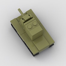 MOC积木KV-2苏联重型坦克迷你坦克系列桌游战棋军事坦克模型玩具