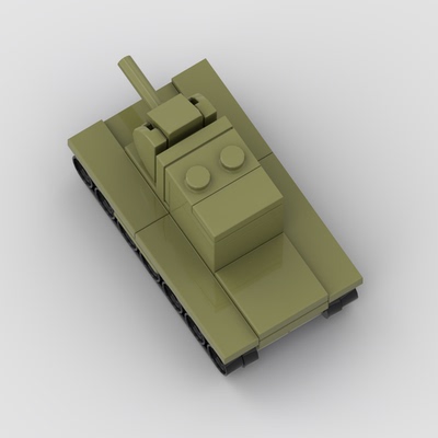 苏联军事坦克模型玩具MOC积木