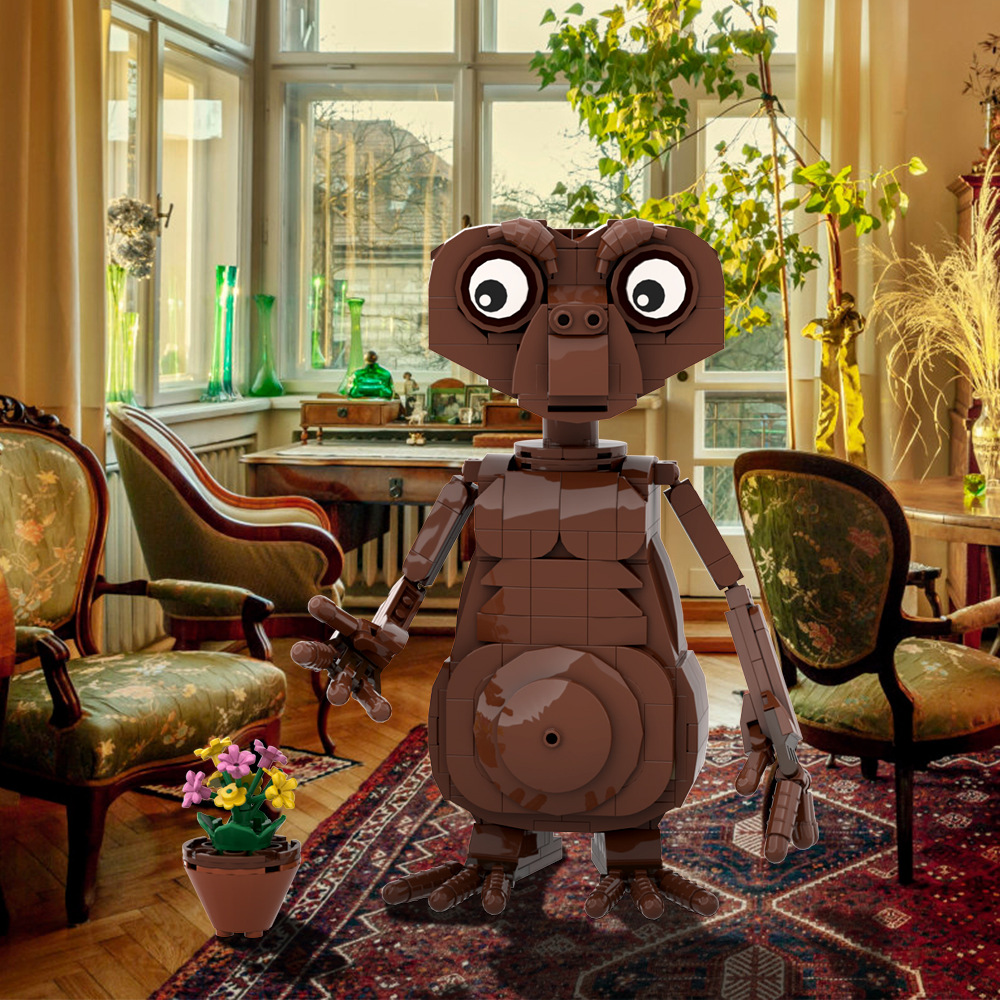 ET外星人科幻电影形象积木