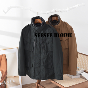 SEESEE 意大利小狗精品男四袋硬派风可拆内胆战地羽绒外套SQ HOME