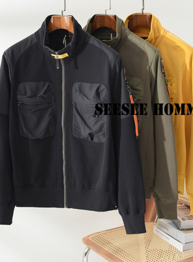 SEESEE HOME 意式机能风PJS 多袋口拼接男秋立领防风户外夹克SQ