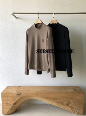 SEESEE 高端线 棉和羊毛高科技混纺 半高领男针织打底衫ZJ01