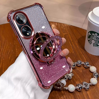 oppoA1x手机壳PHJ110镜子支架OPPOA1X保护套5G防摔opooa1x软壳x5g