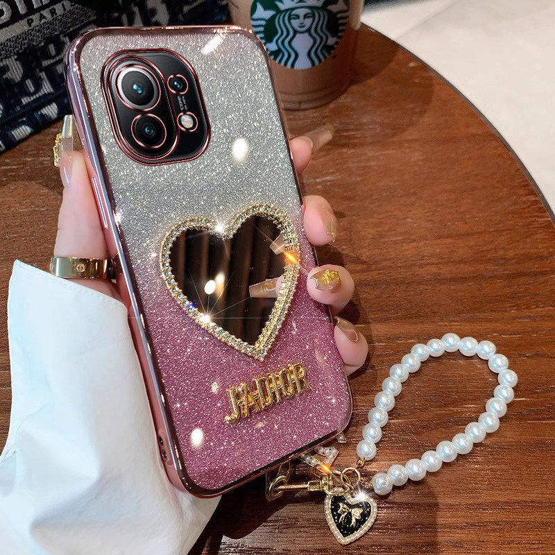 小米11手机壳MI11lite青春版保护套xiaomi11镜子mi11全包边软壳女