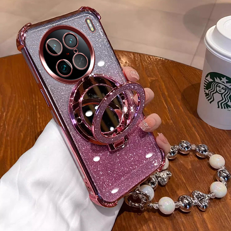 vivoX90pro手机壳X90pro保护套V2241A镜子支架v2242a新款软壳HA女