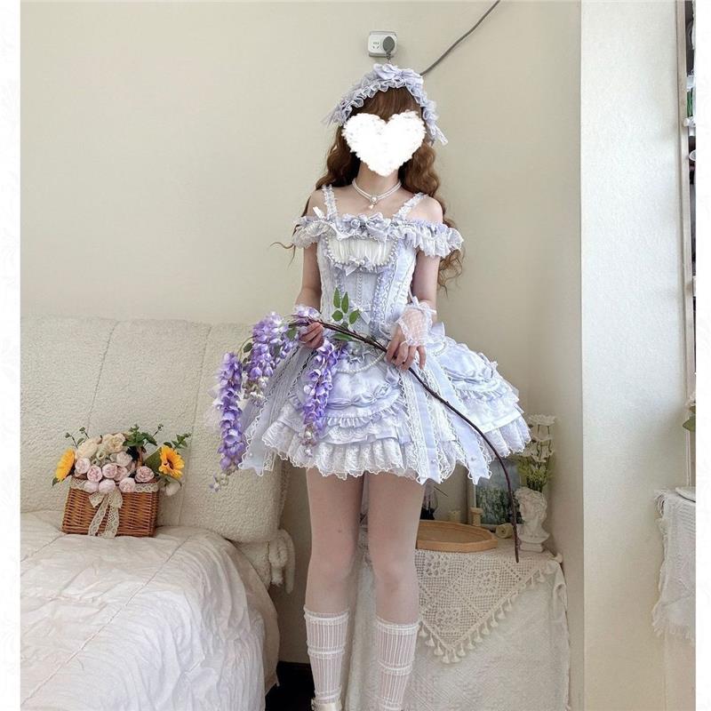 芭蕾风lolita公主风连衣裙蕾丝精选现货全款超仙精致