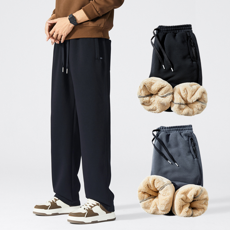 卫裤男加肥加大码宽松针织运动裤