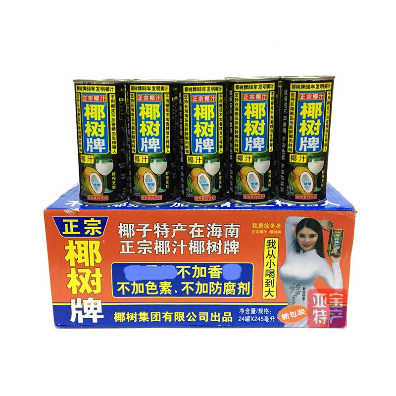 海南正宗椰树牌果肉椰子汁24罐蛋白饮料无糖果蔬汁果汁椰子水孕妇