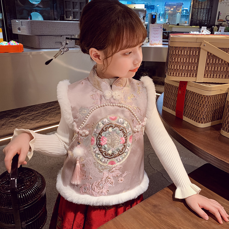 中国风马面裙+夹棉旗袍马甲