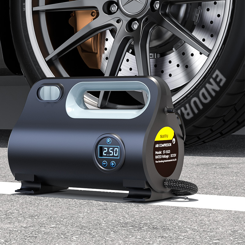 跨境车载汽车充气泵小轿车便捷式车用打气泵家用多功能充气泵
