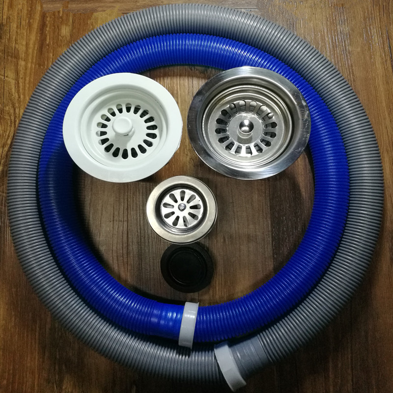 厨房洗菜洗脸洗手不锈钢水槽盆台盆塑料蓝色排水软管道下水器配件在类目 家装主材, 厨房, 水槽配件, 水槽下水器中 - 来自Buy2taobao.com提供专业的淘宝代购服务