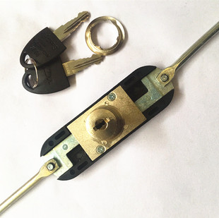 柜门锁办公家具橱门锁卷柜上下连杆天地锁木门望通转舌锁厂家直销