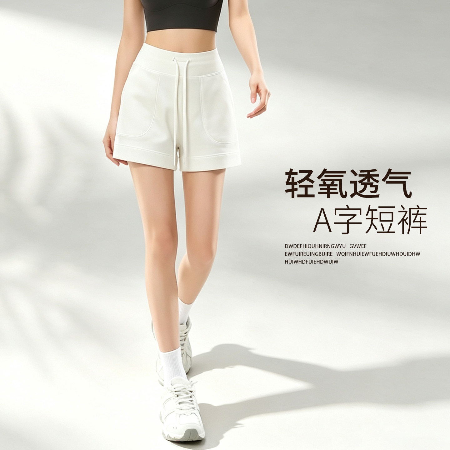 莫代尔白色短裤女外穿夏薄款