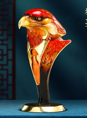 全铜老鹰摆件开业礼物博古架工艺品老板领导办公室桌面装饰摆件