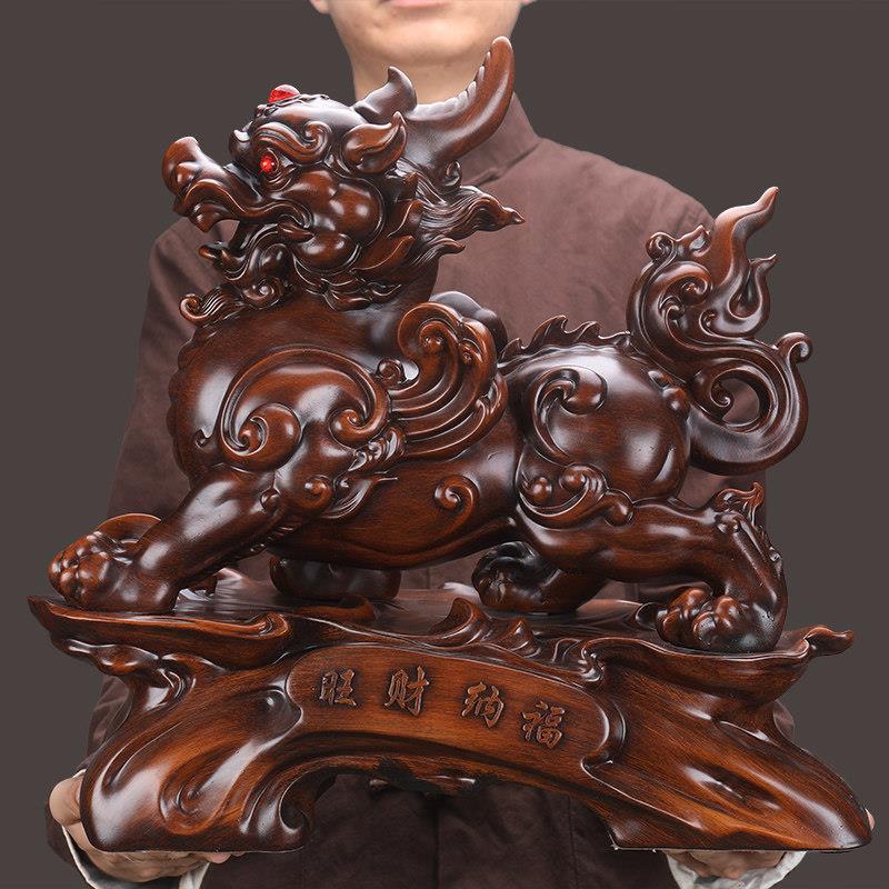 皮丘貔貅一对摆件招财进宝聚财客厅酒柜店铺家居装饰公司开业礼品