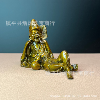 迷你实心济公摆件家居茶宠摆设家居装饰工艺品济公佛摆件批发代发