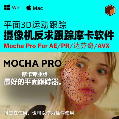 Mocha Pro 2025.5 v12.5.2平面跟踪摄像机反求插件摩卡教程WinMac