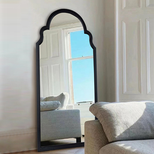 法式 试衣镜子北欧家用全身镜壁挂落地镜 异形穿衣镜简约设计师服装