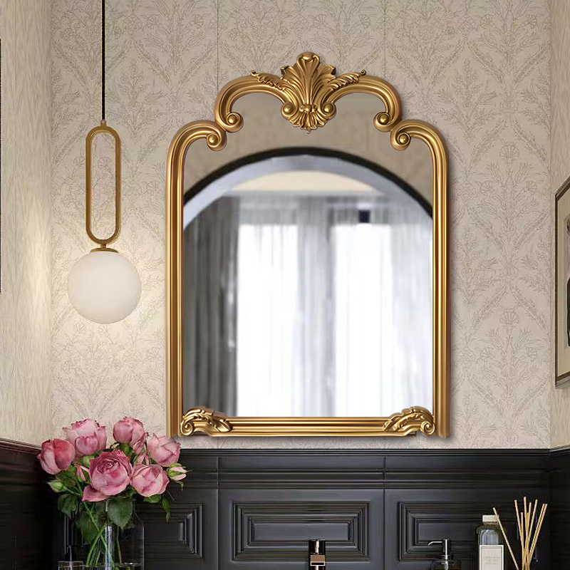 法式复古卫生间化妆镜轻奢浴室镜