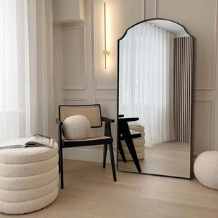 异形衣帽间穿衣镜北欧壁挂全身镜家用落地客厅大镜子设计师服装 镜