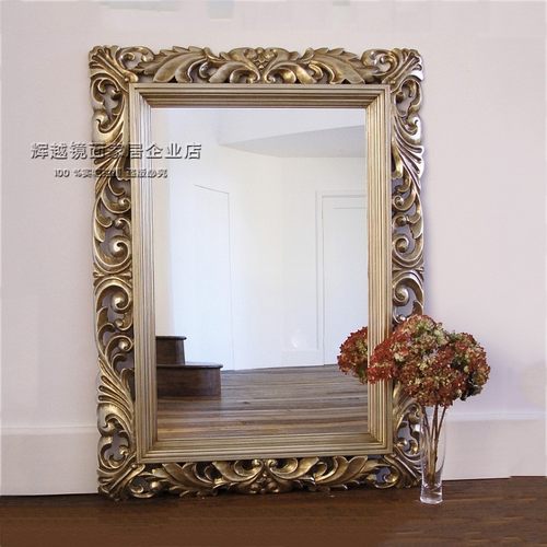 欧式复古雕花软装浴室化妆壁炉