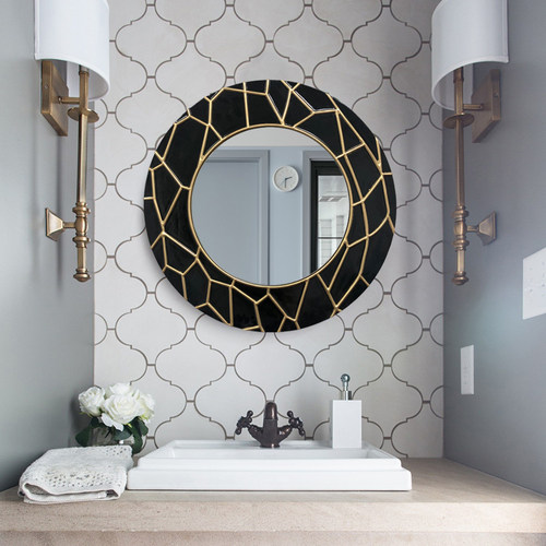 欧式创意圆形客厅浴室定制装饰镜