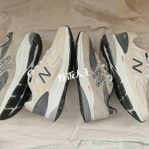 NB880of3米白复古慢跑鞋
