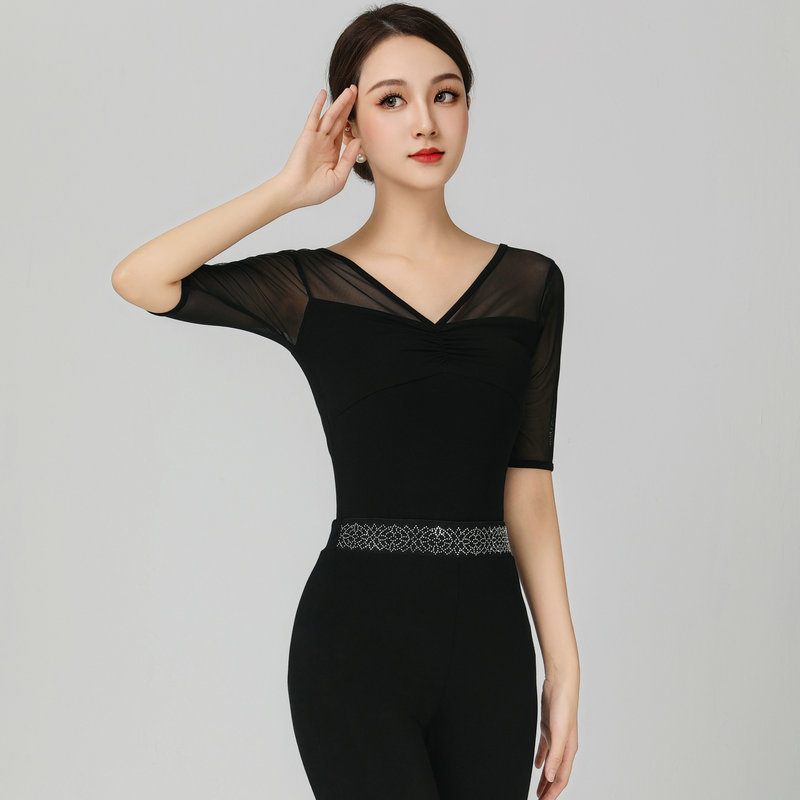 星卡曼舞蹈形体练功服送胸垫