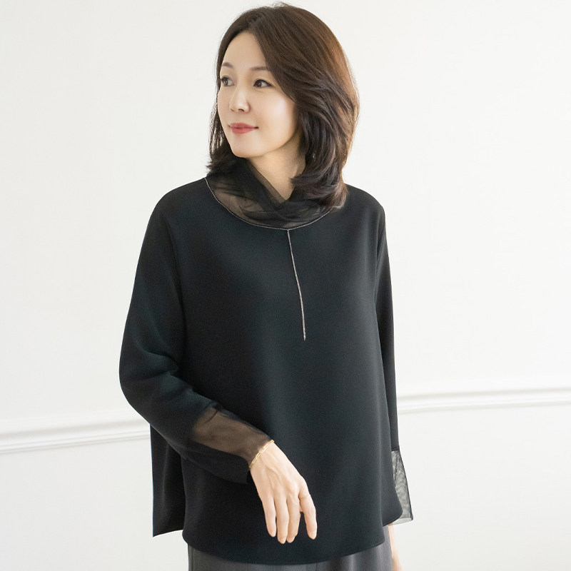 2025新上衣气质百搭女士网纱T恤
